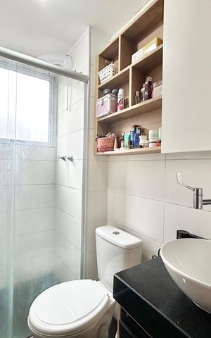 Apartamento à venda com 39m², 2 quartos e 1 vaga Apartamento à venda com 39m², 2 quartos e 1 vagaBanheiro