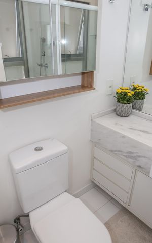 Apartamento à venda com 70m², 2 quartos e 2 vagasBanheiro da Suíte