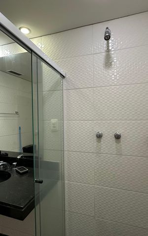 Studio para alugar com 42m², 1 quarto e 1 vaga Studio para alugar com 42m², 1 quarto e 1 vagaBanheiro
