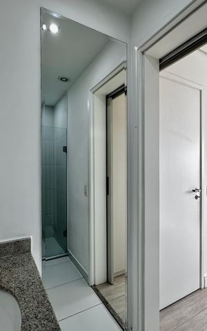 Apartamento à venda com 49m², 1 quarto e 1 vaga Apartamento à venda com 49m², 1 quarto e 1 vagaBanheiro Suíte