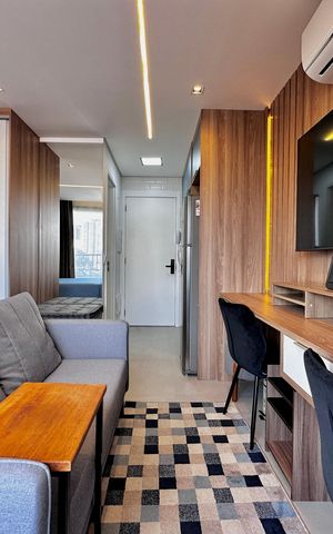 Studio à venda com 25m², 1 quarto e sem vagaSala