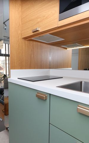 Studio à venda com 25m², 1 quarto e sem vagaCozinha