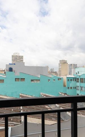 Apartamento à venda com 27m², 1 quarto e sem vaga Apartamento à venda com 27m², 1 quarto e sem vagaSacada da Sala