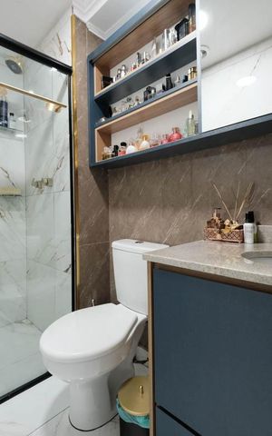 Apartamento à venda com 63m², 2 quartos e 1 vagaBanheiro da Suíte