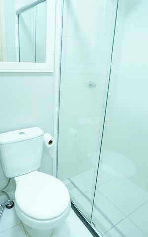 Apartamento à venda com 46m², 1 quarto e 1 vaga Apartamento à venda com 46m², 1 quarto e 1 vagaBanheiro social