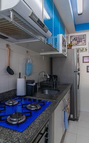 Apartamento à venda com 56m², 2 quartos e 1 vagaCozinha e Área de Serviço