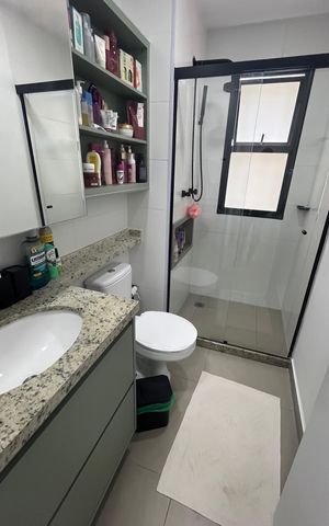 Apartamento à venda com 61m², 2 quartos e 1 vagaBanheiro Suíte 