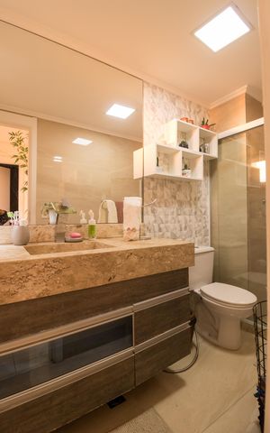 Apartamento à venda com 145m², 3 quartos e 2 vagas Apartamento à venda com 145m², 3 quartos e 2 vagasBanheiro Social 2