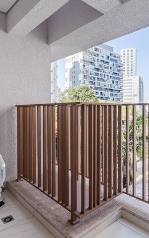 Studio à venda com 27m², 1 quarto e sem vagaVaranda