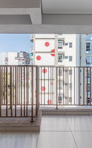 Studio à venda com 27m², 1 quarto e sem vagaVaranda