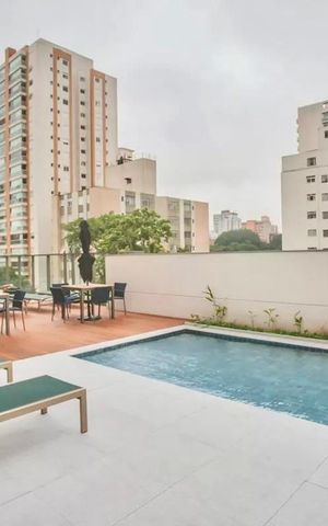 Studio para alugar com 26m², 1 quarto e sem vaga Studio para alugar com 26m², 1 quarto e sem vagaÁrea comum - Piscina