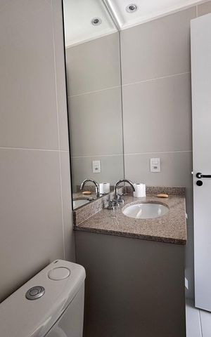 Apartamento à venda com 63m², 1 quarto e 1 vaga Apartamento à venda com 63m², 1 quarto e 1 vagaBanheiro da Suíte