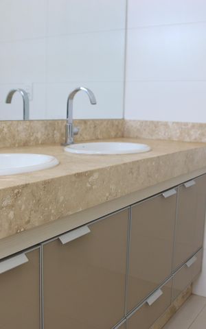 Apartamento para alugar com 160m², 3 quartos e 2 vagasBanheiro da Suíte 1