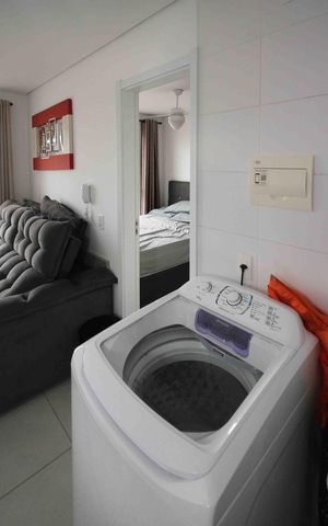 Apartamento à venda com 28m², 1 quarto e sem vaga Apartamento à venda com 28m², 1 quarto e sem vagaCozinha e Área de Serviço