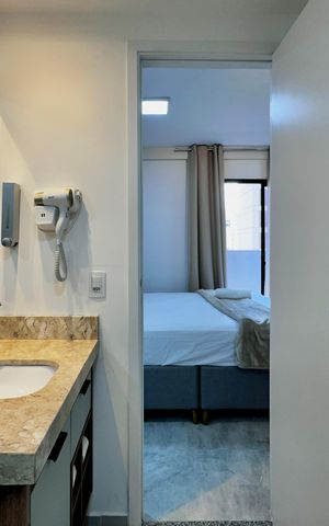 Studio para alugar com 26m², 0 quarto e sem vaga Studio para alugar com 26m², 0 quarto e sem vagaBanheiro