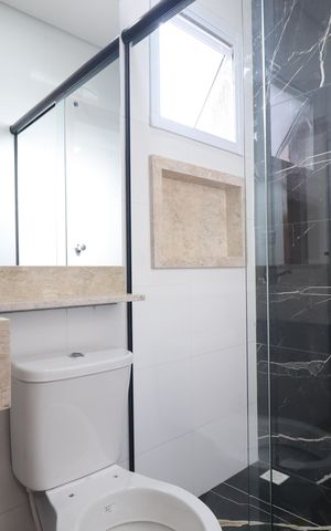 Casa à venda com 140m², 3 quartos e 2 vagasBanheiro Quarto 3 suíte