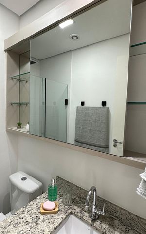Apartamento para alugar com 41m², 1 quarto e 1 vaga Apartamento para alugar com 41m², 1 quarto e 1 vagaBanheiro