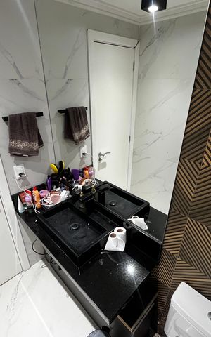 Apartamento à venda com 92m², 2 quartos e 2 vagasBanheiro Social