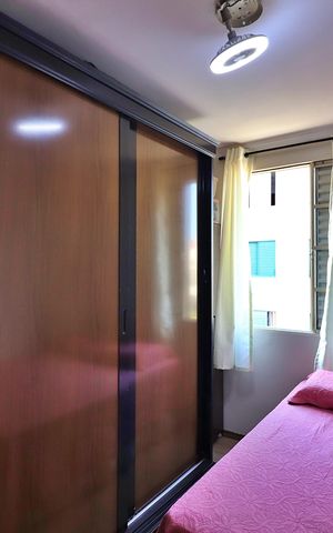 Apartamento à venda com 56m², 2 quartos e 2 vagasQuarto 1