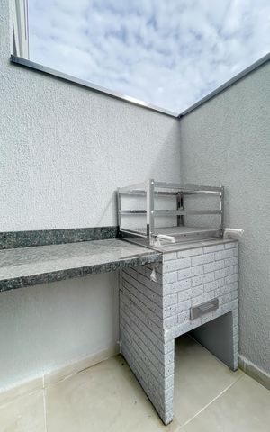 Casa de condomínio à venda com 68m², 2 quartos e 2 vagas Casa de condomínio à venda com 68m², 2 quartos e 2 vagasVaranda Gourmet