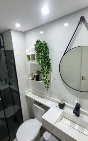 Apartamento para alugar com 35m², 2 quartos e 1 vaga Apartamento para alugar com 35m², 2 quartos e 1 vagaBanheiro