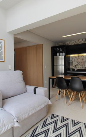 Apartamento para alugar com 70m², 1 quarto e 1 vagaSala/Cozinha