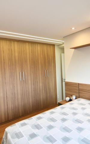 Apartamento à venda com 58m², 2 quartos e 2 vagasQuarto 2 - Suíte