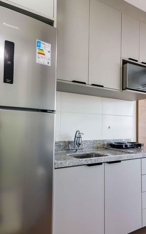 Studio para alugar com 27m², 1 quarto e 1 vaga Studio para alugar com 27m², 1 quarto e 1 vagaStudio - Quarto e Cozinha