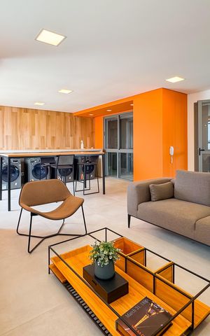 Studio para alugar com 26m², 1 quarto e sem vaga Studio para alugar com 26m², 1 quarto e sem vagaLavanderia