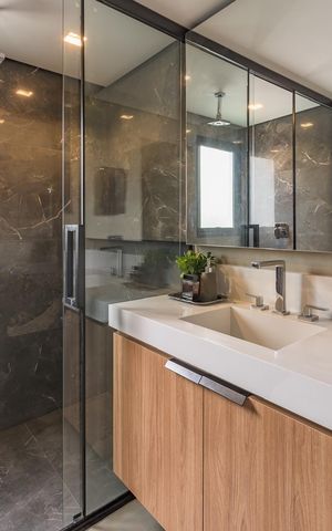 Apartamento à venda com 55m², 1 quarto e 1 vaga Apartamento à venda com 55m², 1 quarto e 1 vagaBanheiro 1