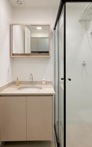 Studio para alugar com 24m², 1 quarto e sem vaga Studio para alugar com 24m², 1 quarto e sem vagaBanheiro
