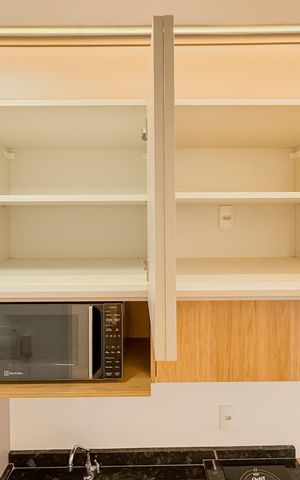Studio para alugar com 24m², 1 quarto e sem vaga Studio para alugar com 24m², 1 quarto e sem vagaCozinha - Armários
