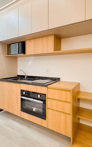 Studio para alugar com 24m², 1 quarto e sem vaga Studio para alugar com 24m², 1 quarto e sem vagaCozinha