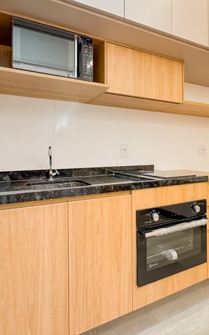 Studio para alugar com 24m², 1 quarto e sem vaga Studio para alugar com 24m², 1 quarto e sem vagaCozinha
