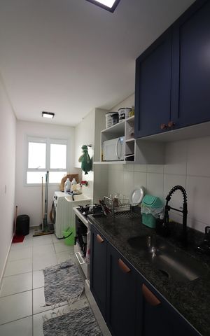 Apartamento à venda com 56m², 2 quartos e 1 vagaCozinha e Área de Serviço