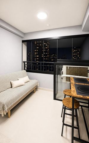 Studio para alugar com 32m², 1 quarto e sem vaga Studio para alugar com 32m², 1 quarto e sem vagaSala
