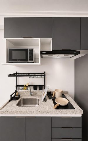 Studio para alugar com 32m², 1 quarto e sem vaga Studio para alugar com 32m², 1 quarto e sem vagaCozinha