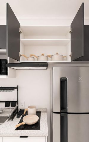 Studio para alugar com 32m², 1 quarto e sem vaga Studio para alugar com 32m², 1 quarto e sem vagaCozinha