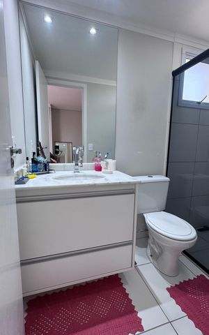 Apartamento à venda com 57m², 2 quartos e 2 vagas Apartamento à venda com 57m², 2 quartos e 2 vagasBanheiro da Suíte