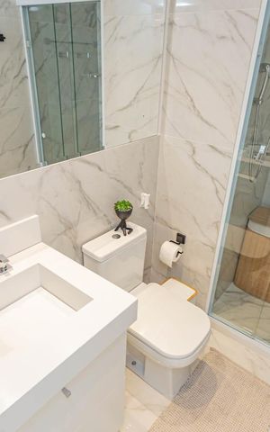 Apartamento à venda com 63m², 2 quartos e 1 vagaBanheiro Social