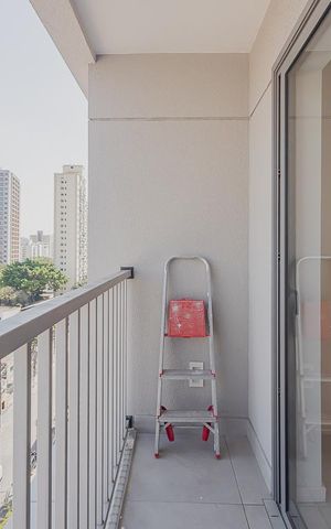 Studio à venda com 27m², 1 quarto e sem vagaVaranda