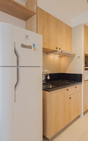 Studio à venda com 27m², 1 quarto e sem vagaCozinha