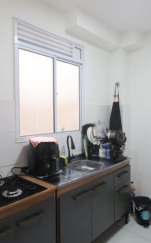 Apartamento à venda com 44m², 2 quartos e 1 vagaCozinha e Área de Serviço