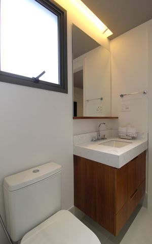 Apartamento à venda com 44m², 1 quarto e sem vagaBanheiro da Suíte