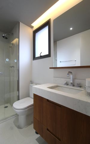 Apartamento à venda com 44m², 1 quarto e sem vagaBanheiro da Suíte