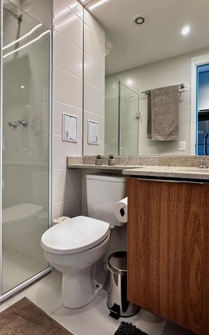 Studio para alugar com 25m², 0 quarto e sem vaga Studio para alugar com 25m², 0 quarto e sem vagaBanheiro