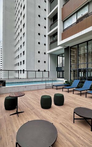 Studio para alugar com 25m², 0 quarto e sem vaga Studio para alugar com 25m², 0 quarto e sem vagaPiscina