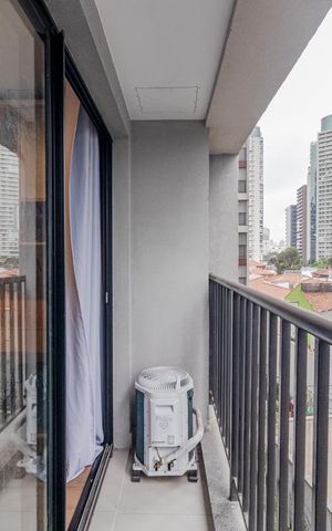Studio à venda com 25m², 1 quarto e sem vagaVaranda