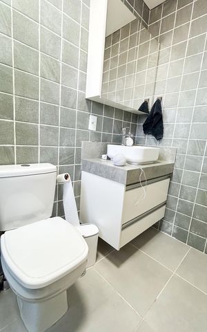 Apartamento para alugar com 49m², 2 quartos e 1 vaga Apartamento para alugar com 49m², 2 quartos e 1 vagaBanheiro da Suíte
