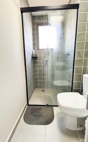 Apartamento para alugar com 49m², 2 quartos e 1 vaga Apartamento para alugar com 49m², 2 quartos e 1 vagaBanheiro da Suíte